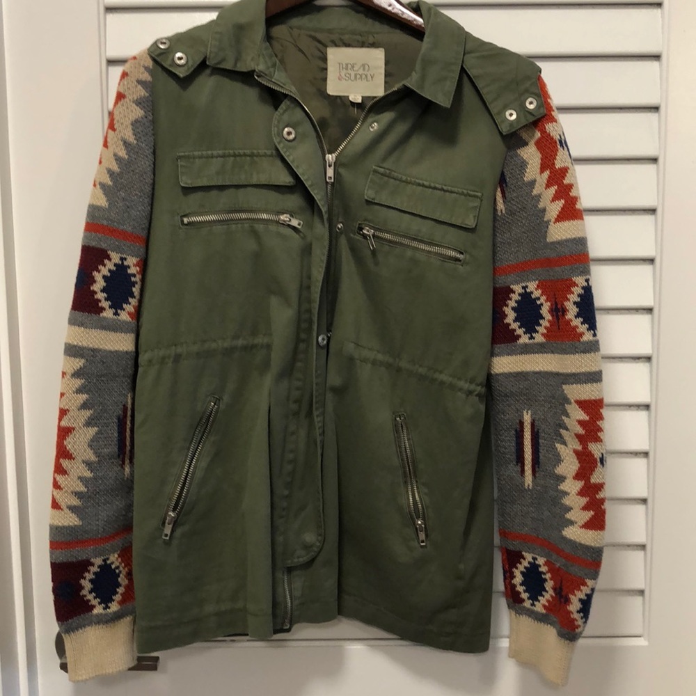 Thread & Supply Green Jacket with hood